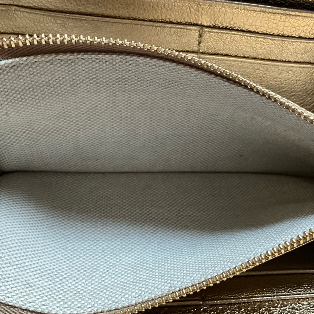 SOLD- Jimmy Choo Bettina Gold Zip Around Wallet - Picture 15 of 16